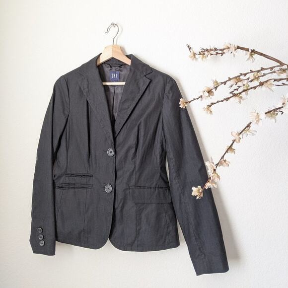 GAP Women's Blazer Black Career Professional Suit Jacket Interview Work Size 4 - Picture 4 of 8